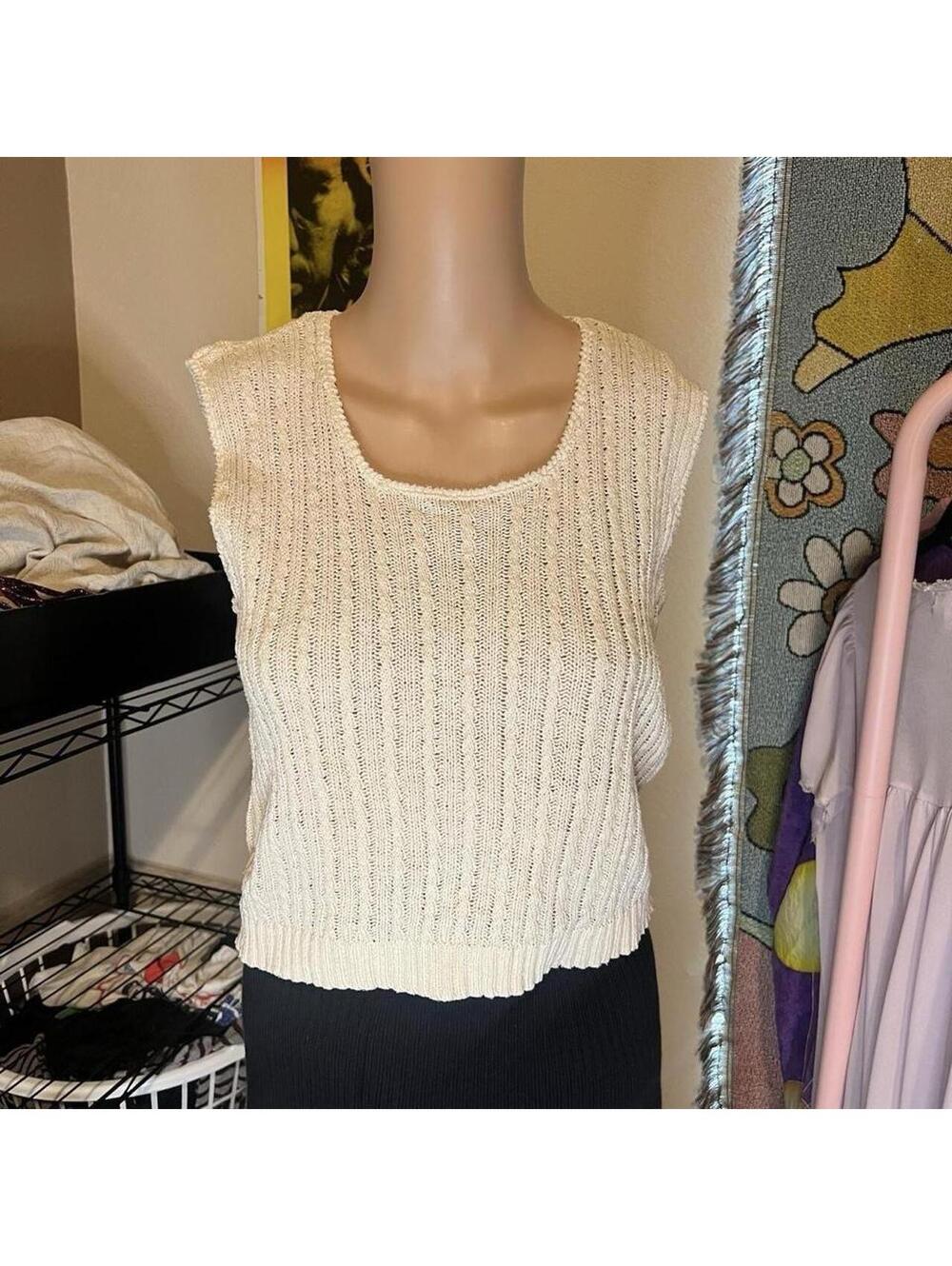 Sostanza Silk + Cotton Blend Knit Tank Top